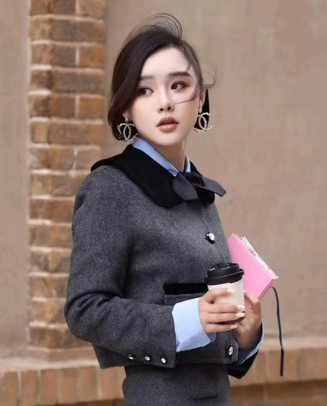 Elegant Two-Piece Wool Skirt Suits – Cropped Jacket and Mini Skirt