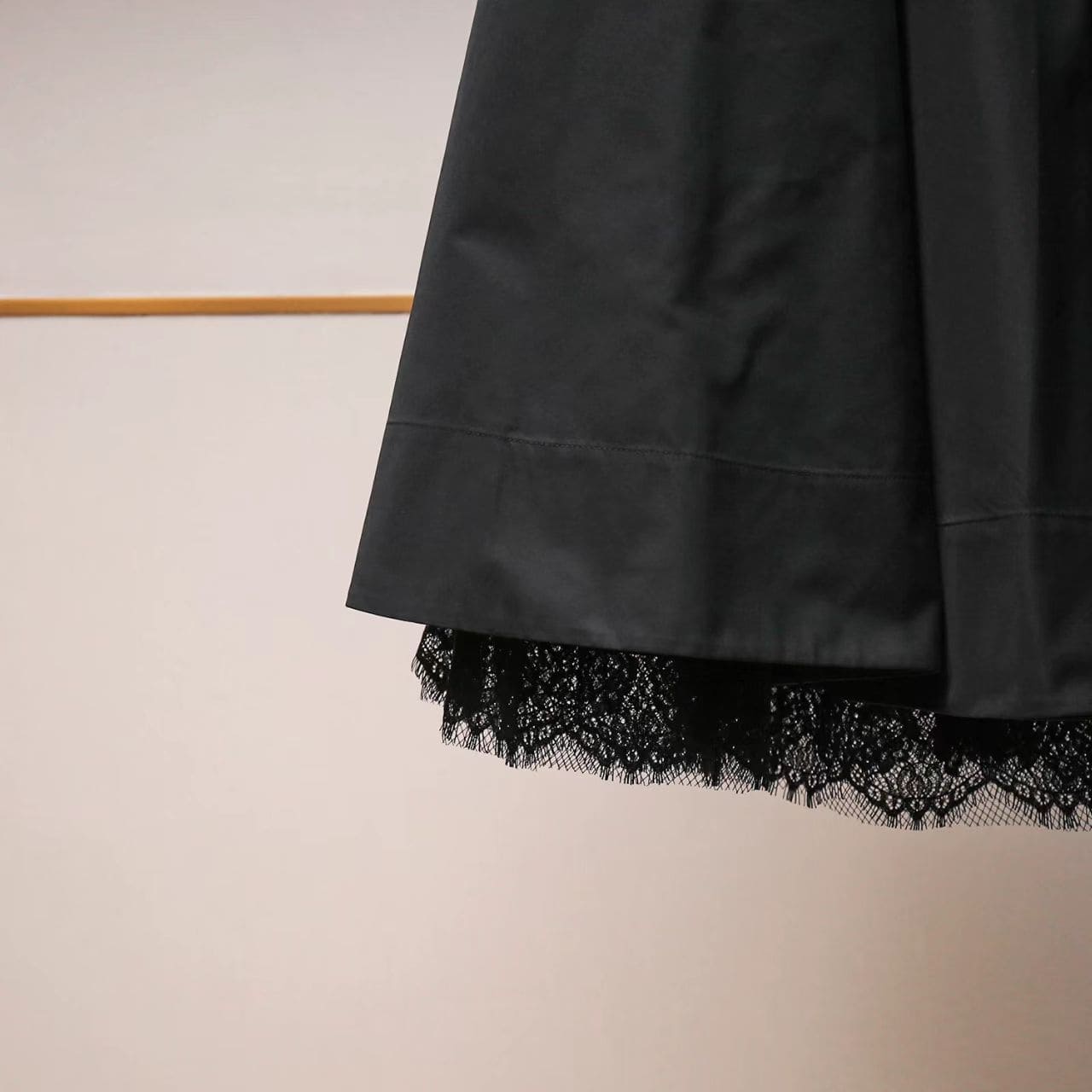 Fall Winter Lace Hem Umbrella Skirt