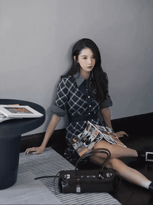 Diamond Check Fall Dresses for Women