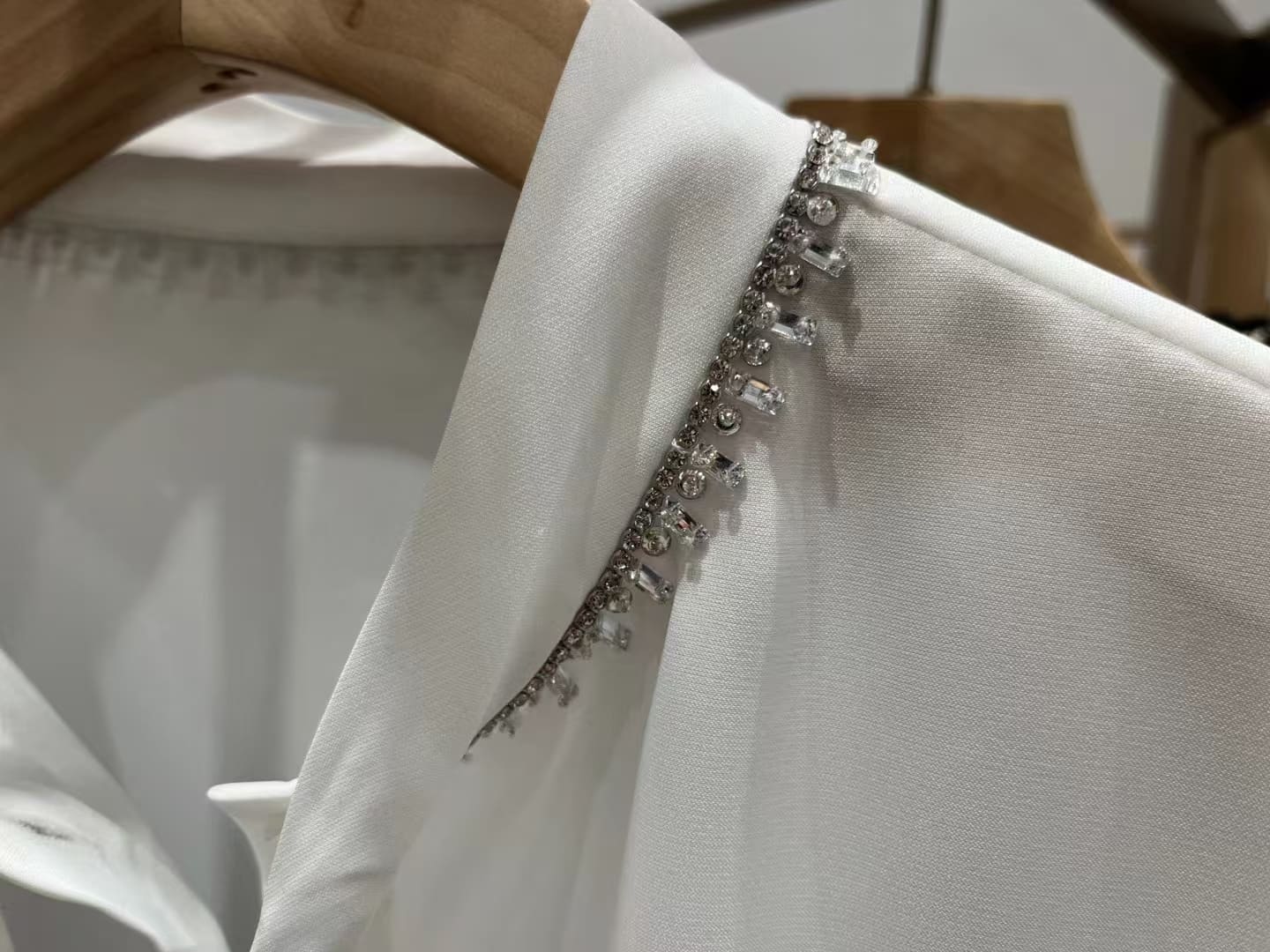 Elegant Tweed Jacket with Pearl-Embellished