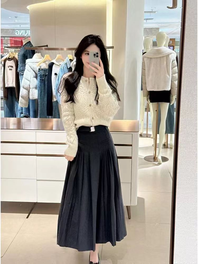 Fall Winter Temperament Skirt Suit