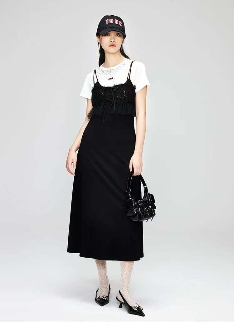 Womensdresse Black Spaghetti Strap Dress