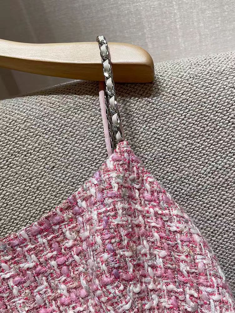 Womensdresse Pink Tweed Dress