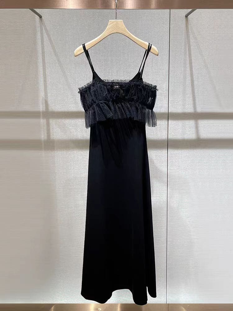 Womensdresse Black Spaghetti Strap Dress