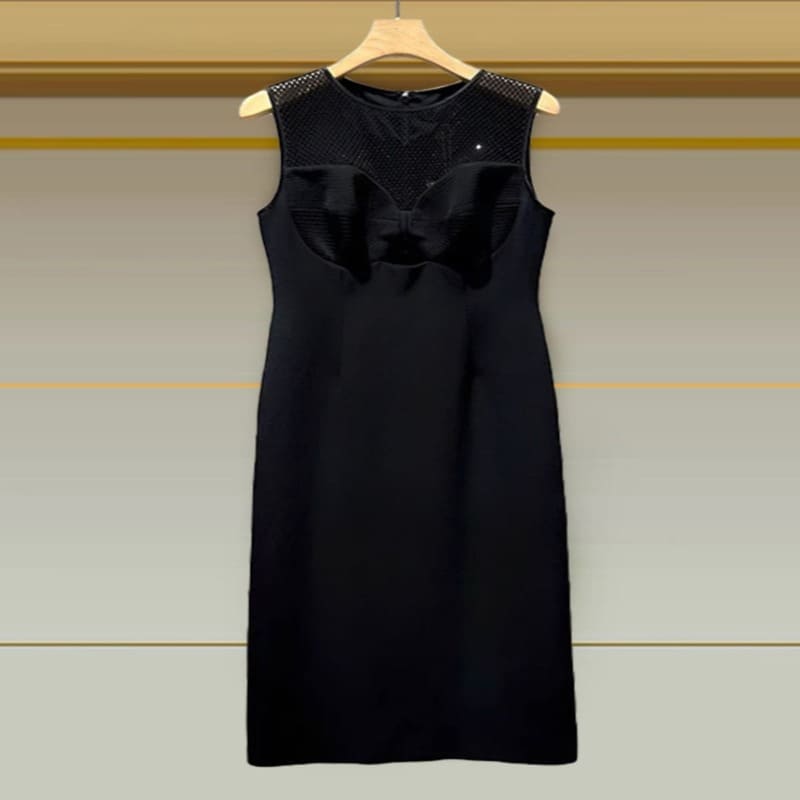 Spliced Hollow Black Party Dresses