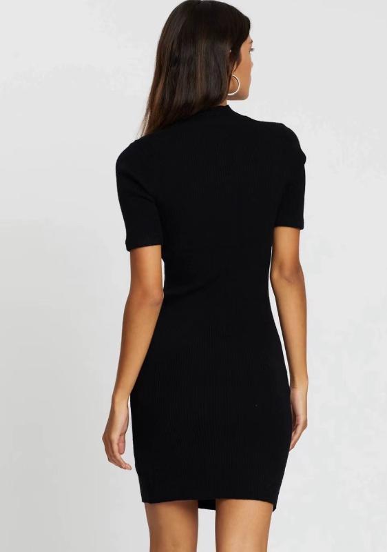 Knitted Slimming Little Black Dress