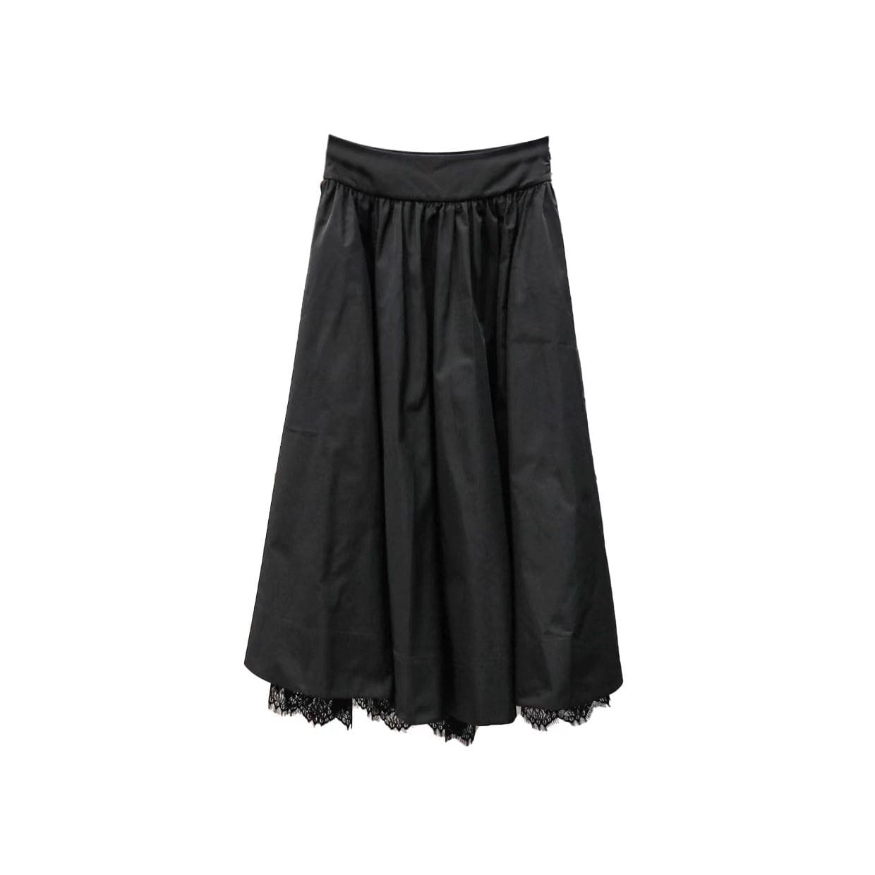 Fall Winter Lace Hem Umbrella Skirt